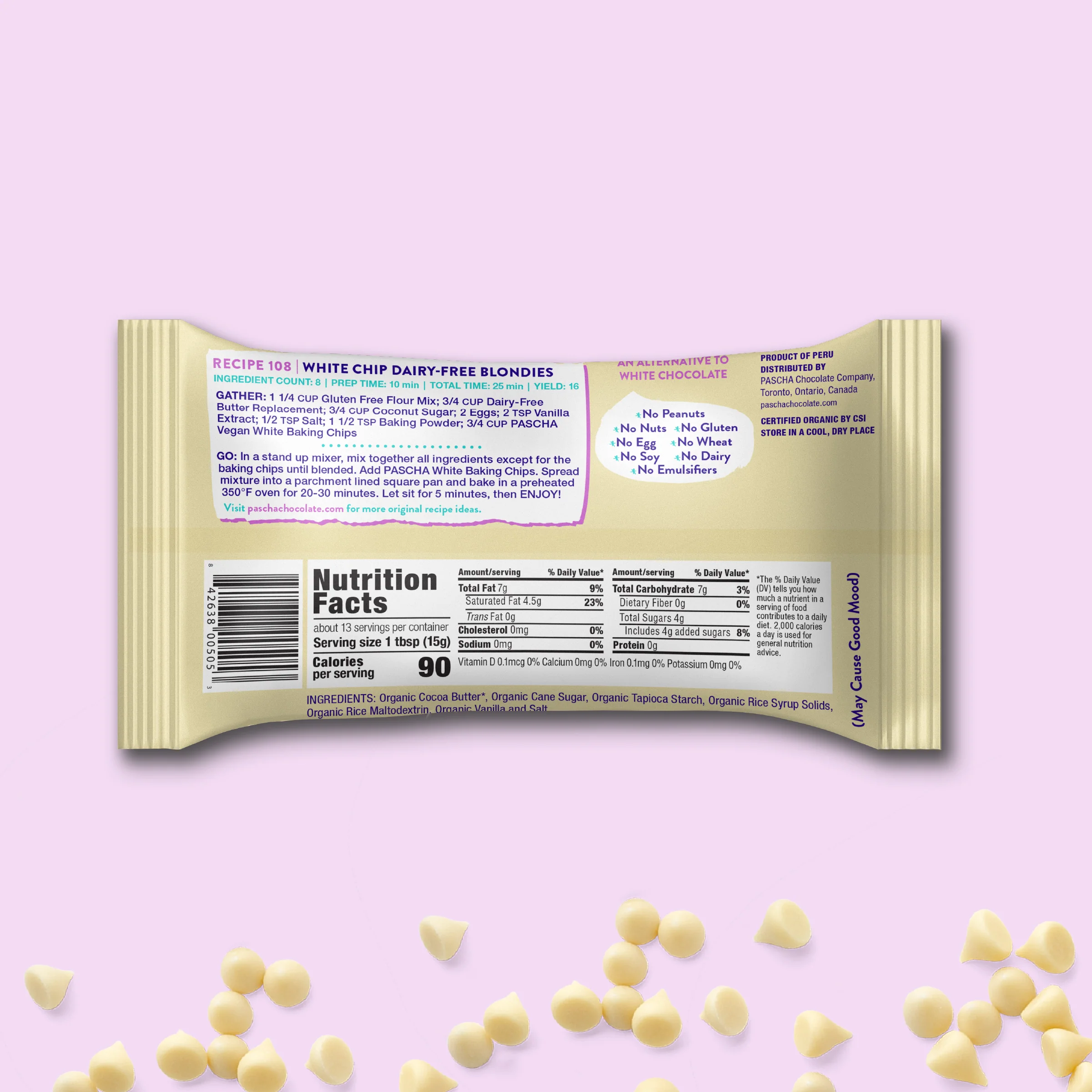*OVERSTOCK SHORT-DATED SALE* Organic Vegan White Baking Chips - Image 3