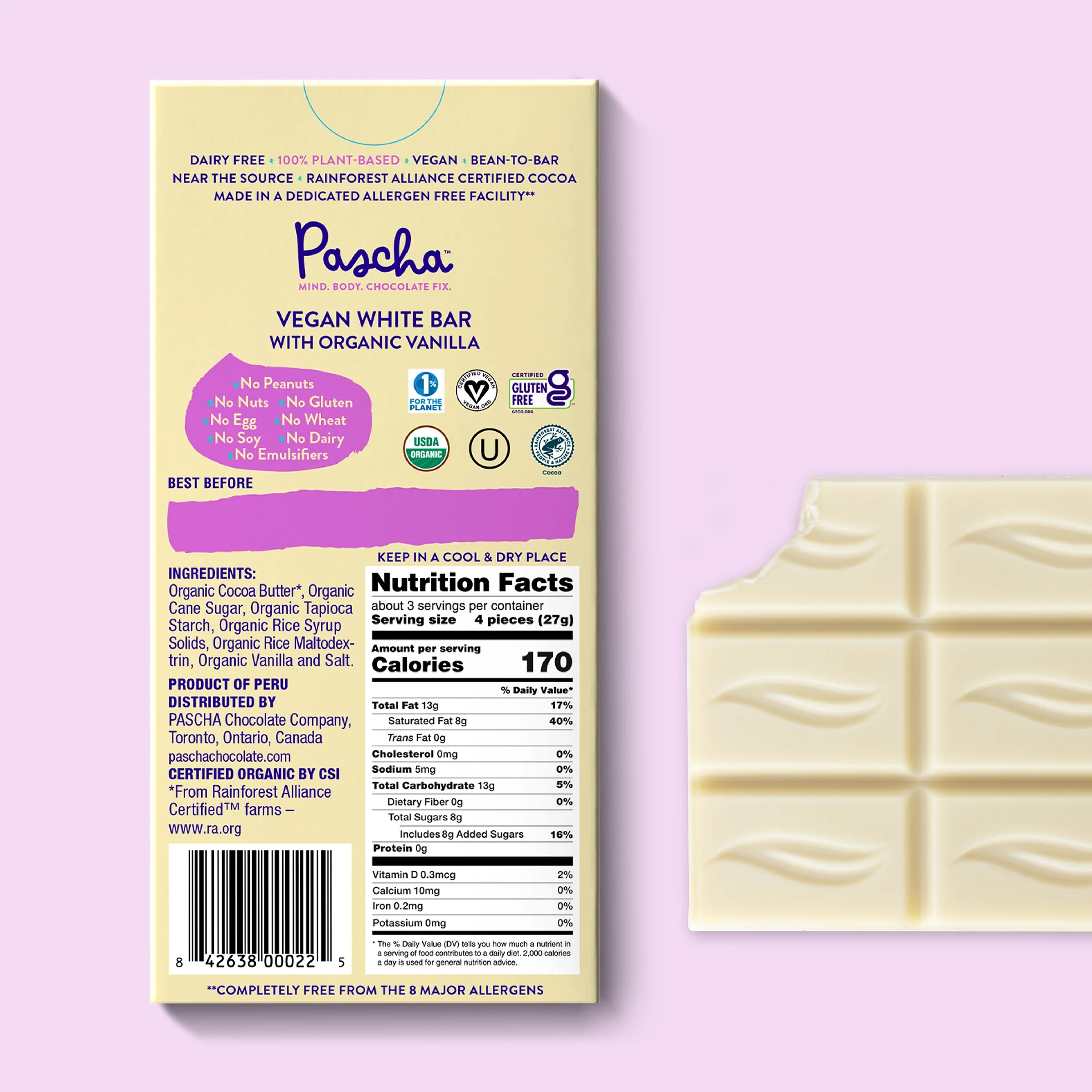 Organic Vegan White Bar - Image 3